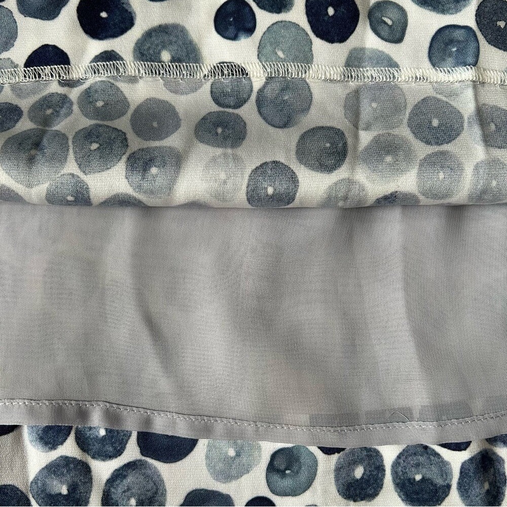 Nordstrom Collection Darlington Silk Blue Geometric Sheath Dress Pockets 4 - Picture 10 of 11